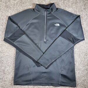 The‎ North Face Mens L Gray FlashDry Pullover Long Sleeve Running Top